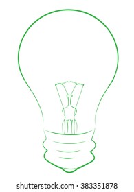 Simple light bulb symbol in line art style.