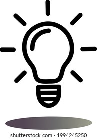 Simple light bulb vector for your business.