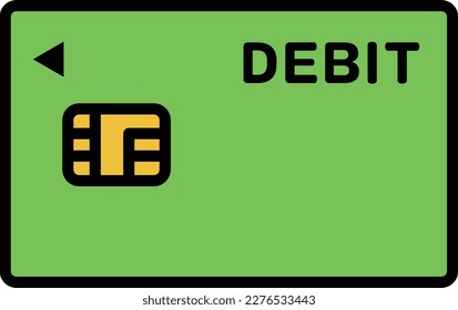 simple light green debit card icon