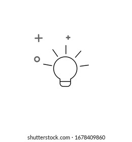 Simple light icon design template