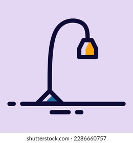 simple light icon vector illustration modern trendy design, suitable for advertisement, website, social media post and other graphic needs.