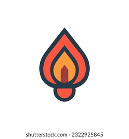 einfaches Lichtlandedesign mit Logo und Vektorgrafik