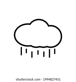 Simple light rain weather icon or logo vector