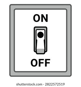 Simple light switch with on and off positions, basic electrical control