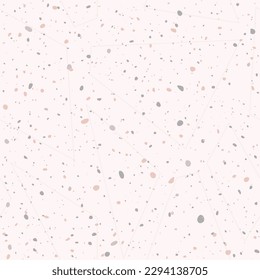 Simple light Terrazzo vector seamless pattern. Grains, marble, stones background for textile, fabric