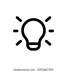 Simple Lightbulb icon. The icon can be used for websites, print templates, presentation templates, illustrations, etc