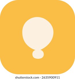 A simple lightbulb icon in yellow, symbolizing creativity, idea, or solution.