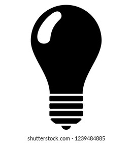 Simple Lightbulb Vector Symbol Icon Illustration Graphic