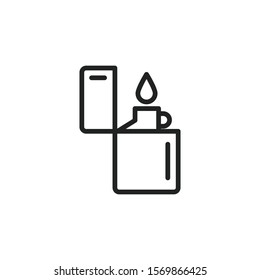 Simple lighter line icon. Stroke pictogram. Vector illustration isolated on a white background. Premium quality symbol. Vector sign for mobile app and web sites.