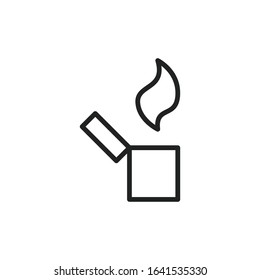 Simple lighter line icon. Stroke pictogram. Vector illustration isolated on a white background. Premium quality symbol. Vector sign for mobile app and web sites.