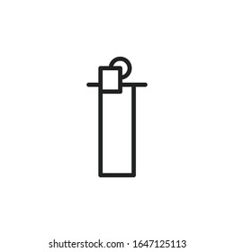 Simple lighter line icon. Stroke pictogram. Vector illustration isolated on a white background. Premium quality symbol. Vector sign for mobile app and web sites.