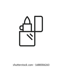 Simple lighter line icon. Stroke pictogram. Vector illustration isolated on a white background. Premium quality symbol. Vector sign for mobile app and web sites.