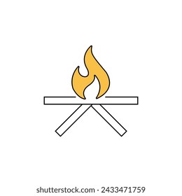 Simple lighter line icon.  lighter   icon vector illustration for web site or mobile app.