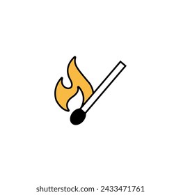 Simple lighter line icon.  lighter   icon vector illustration for web site or mobile app.