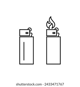 Icono de línea simple más clara. más clara   ilustración vectorial de icono para sitio web o aplicación móvil.