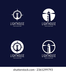 Simple Lighthouse icon  sign  logo