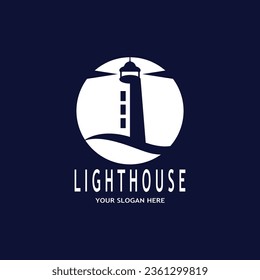 Simple Lighthouse icon  sign  logo