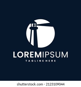 elemento de diseño del logotipo del faro simple
