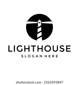 simple lighthouse logo element on white background