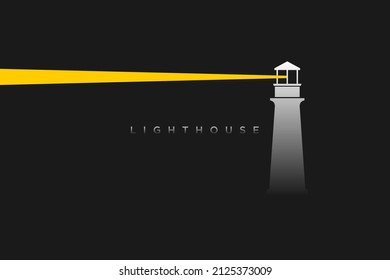 Simple Lighthouse Searchlight Beacon Beach Tower logo design inspiration