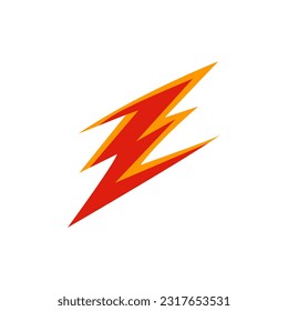 simple lightning energy spirit logo vector illustration template design