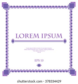 simple lightweight frame blank of cubes on a white background