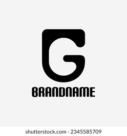 Simple ligo letter G with a touch of curvature. Suitable for businesses in various fields, especially in the fashion sector.