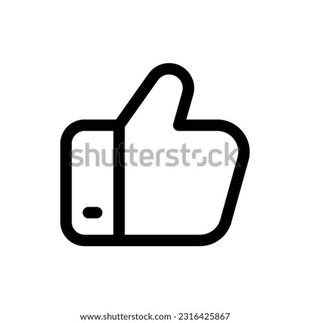 Simple Like icon or Thumbs Up icon. The icon can be used for websites, print templates, presentation templates, illustrations, etc