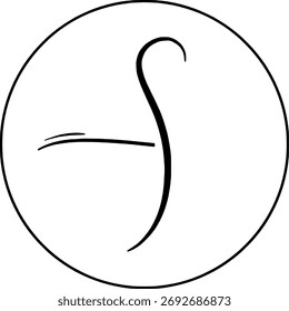 Simple line Abstract art icon 