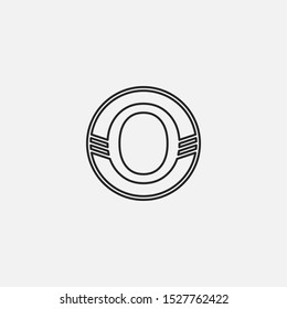 Simple Line  abstract techno letter O logo icon design concept for technology business, digital currency, virtual money  or more business initial identity.