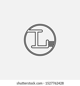 Simple Line  abstract techno letter L logo icon design concept for technology business, digital currency, virtual money  or more business initial identity.