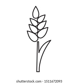simple line agriculture logo icon design