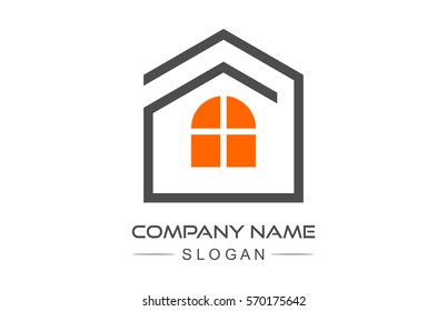 simple line architecture logo