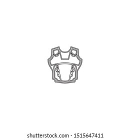 simple line armor logo icon design