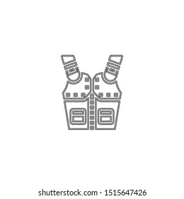 simple line armor logo icon design