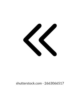 Simple Line Arrow Pointing Left Direction Navigation Minimalist Icon