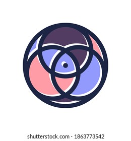 simple line art aquatic and fish logo
