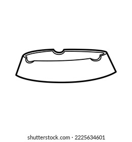 simple line art ashtray png