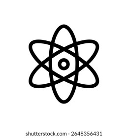 Linha Simples Arte Átomo Símbolo Ciência Física Ícone de Química
