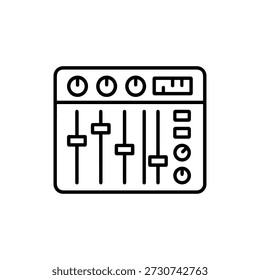 Simple Line Art Audio Mixing Console Electronic Equipment Icon