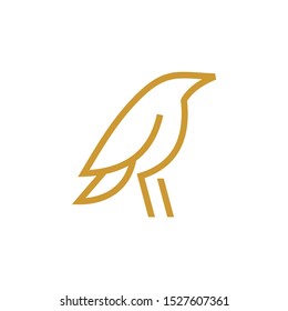 simple line art bird logo