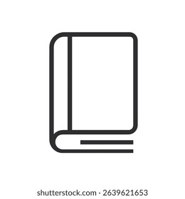Simple line art book icon reading literature education