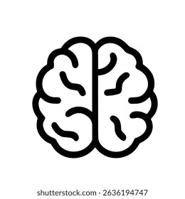 Simple Line Art Brain Intelligence Creative Idea Mind Thinking Icon