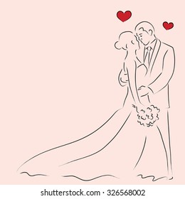 Wedding Couple Outline Images Stock Photos Vectors Shutterstock