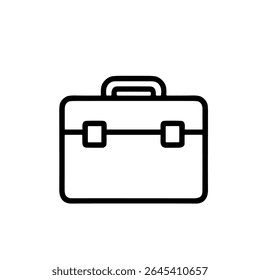 Saco de ícones de caso de documento de porta-arquivos de arte de linha simples com alça