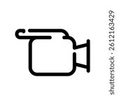 Simple Line Art Camcorder Vector Illustration Minimalist Design Element