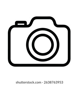 Simple Line Art Camera Device Electronic Symbol Outline Style Icon
