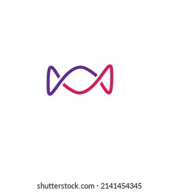 Simple line art candy shop icon vector logo design