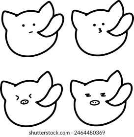 Simple Line Art Characters for All Uses | Cute and Simple
