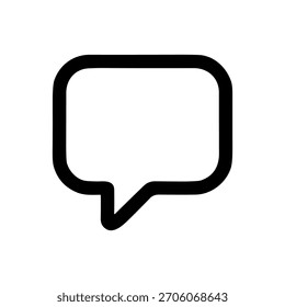 Ícone de Símbolo de Comunicação de Comunicação de Bolha de Bate-papo de Arte de Linha Simples